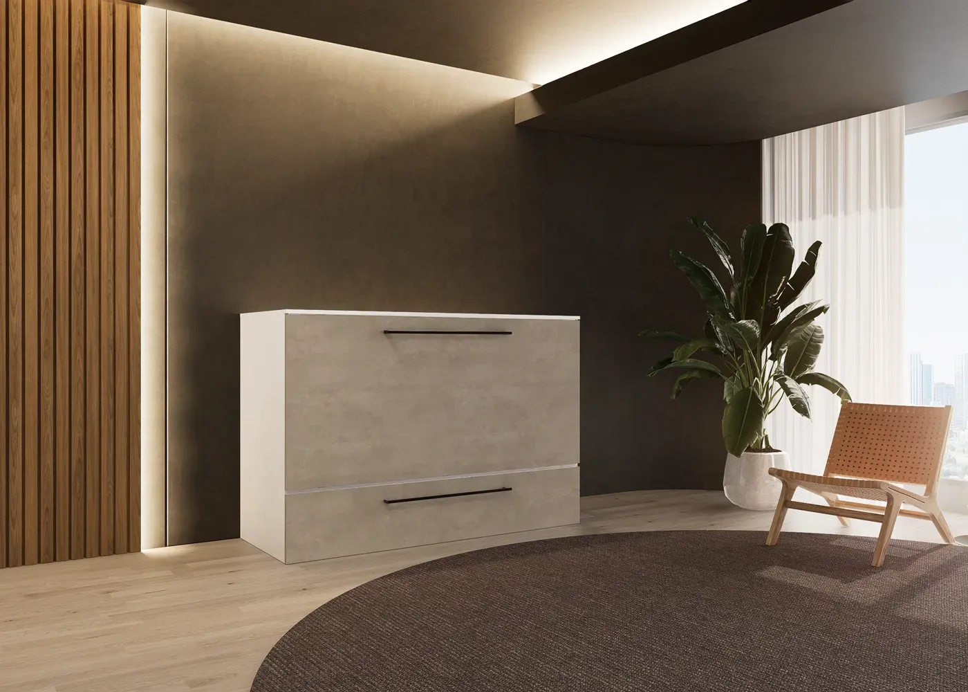 Lit condo autoportant blanc et rock solid | LA PLACE